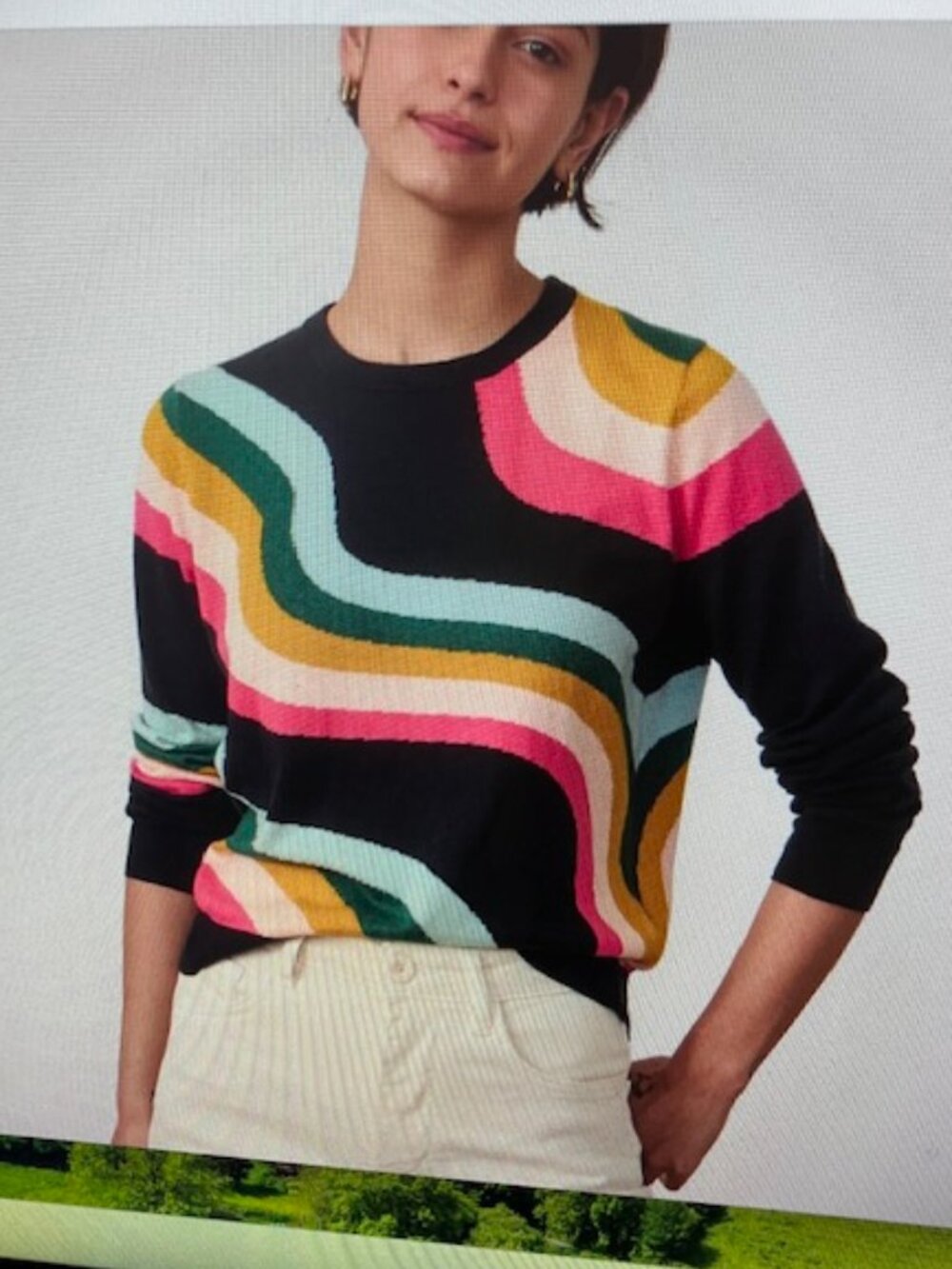 NWT Marine Layer Midnight Rainbow Sweater Size XS